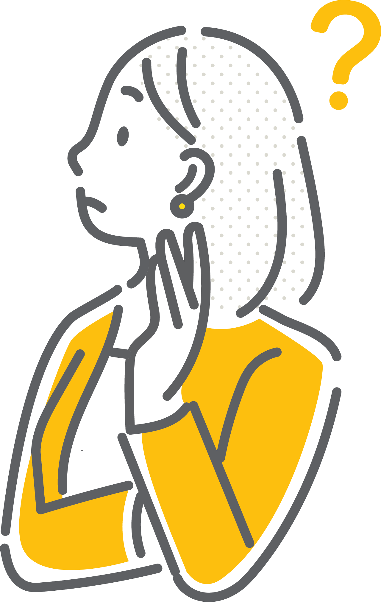 首を傾げる女性